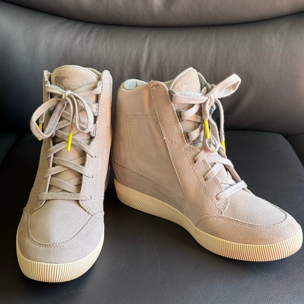 Sorel Out N About Waterproof Leather Wedge Sneakers - Picture 6 of 8